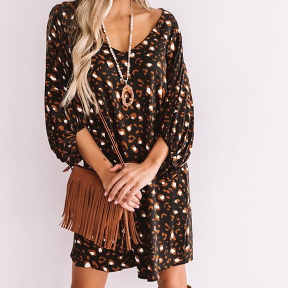 🎉HP 4X🎉NEW SIZE S Impressions Leopard Shift Dress - Picture 3 of 7